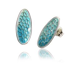 Pendientes Plata Arior Ventana Casa Batlló Azul 1143328EPP