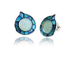 Pendientes Plata Arior Vitral Casa Batlló Azul 1143337EPP