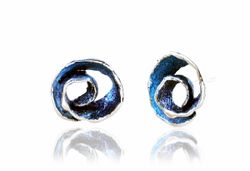 Pendientes Plata Arior Volut Azul 1,7x1,7cm 1142594XPP