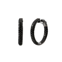 Pendientes Plata Aro Circonitas 20mm PEZ1498RU25