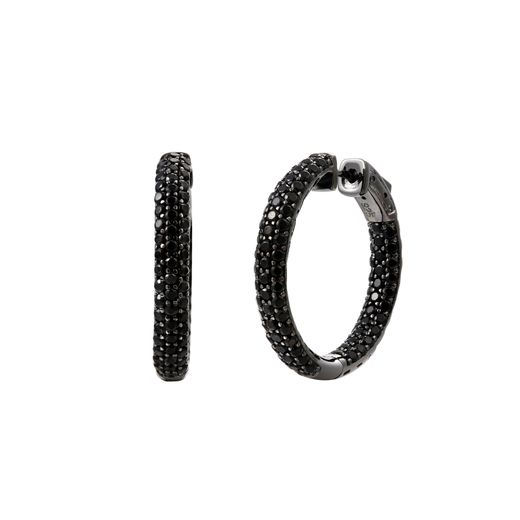 Pendientes Plata Aro Circonitas 20mm PEZ1498RU25