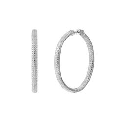 Pendientes Plata Aro Circonitas 43mm PEZ1498RH50