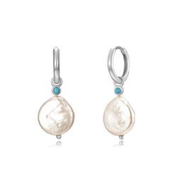 Pendientes Plata Aro Perlas 13mm PEM0256RHPA