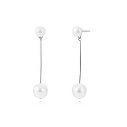 Pendientes Plata Barra Perlas 55mm PEM0297RHPA