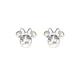 Pendientes Plata Bicolor Dorada AG0129P Minnie Mouse Circonitas