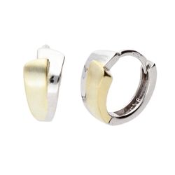 Pendientes Liska Plata Bicolor Dorada LPZ142A-B Circonitas