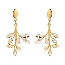 Pendientes Plata Bicolor Dorada Sovrani AVP310 Árbol