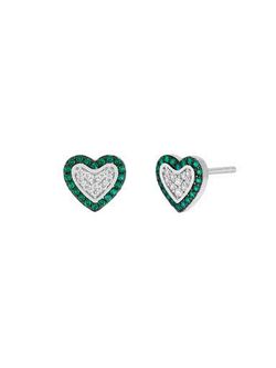 Pendientes Plata Bicolor Rosa Marea D02901/AV Corazón Circonitas