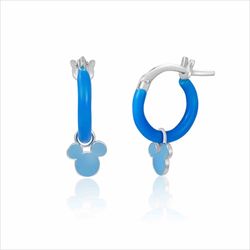 Pendientes Plata Disney AG0091P Aros Mickey Azul