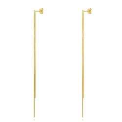 Pendientes Plata Dorada 10,5cm PEL1116DO Cadena