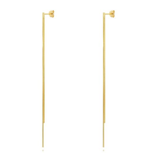 Boucles d'oreilles Argent Doré 10.5cm PEL1116DO Chaîne