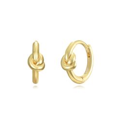Pendientes Plata Dorada 10mm PEL1140DO Nudo