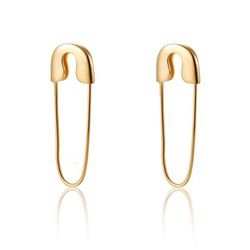 Pendientes Plata Dorada 10x30mm PE00640DO Imperdible
