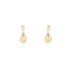 Pendientes Plata Dorada 10x3,5mm PEL1049DO Tenedor