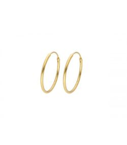 Pendientes Plata Dorada 12mm Liska LAF6438A-12D Aro