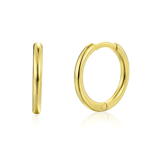 Pendientes Plata Dorada 12mm PE00653DO Aro