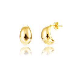 Pendientes Plata Dorada 13x8mm PEL1346DO Aro