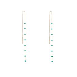 Pendientes Plata Dorada 14cm PEL0956DOET Cadena Enamel