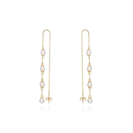 Arracades Plata Daurada 14cm PEL1042DO Perles