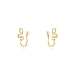 Pendientes Plata Dorada 14x6mm PEL1036DO Earcuff