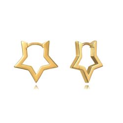 Pendientes Plata Dorada 15mm PEL1142DO Estrella