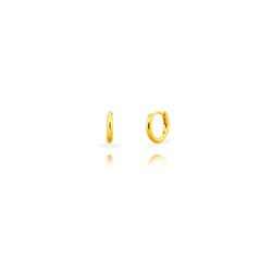 Pendientes Plata Dorada 15mm PEL1325DOXX15 Aro En Brillo