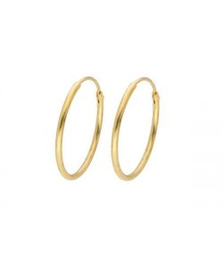 Pendientes Plata Dorada 16mm Liska LAF6438A-16D Aro