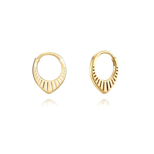 Boucles d'oreilles Argent Doré 17mm PEL1055DO Créoles
