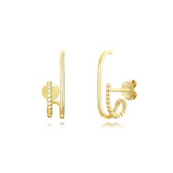 Pendientes Plata Dorada 20mm PEL1181DO