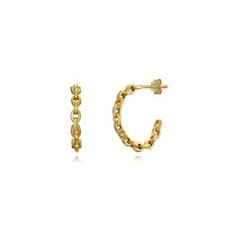Pendientes Plata Dorada 20mm PEL1200DOXX20 Eslabón