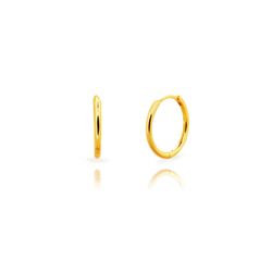 Pendientes Plata Dorada 21mm PEL1325DOXX21 Aro En Brillo