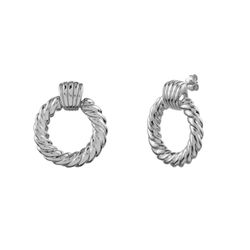 Pendientes Plata 30mm PE00832RH Circle Electro