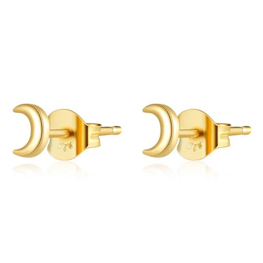 Gold Plated Silver Earrings 4x5mm PE00662DO Moon