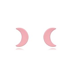 Pendientes Plata Dorada 4x6mm PEL1123DOEP Luna Enamel