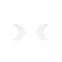 Pendientes Plata Dorada 4x6mm PEL1123DOEW Luna Enamel