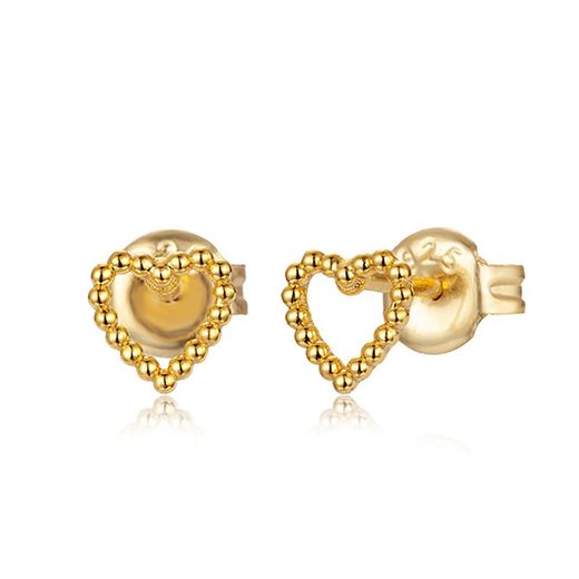 Gold Plated Silver Earrings 5.5mm PE00635DO Heart