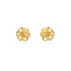Pendientes Plata Dorada 5,5mm PEL1063DO Flor