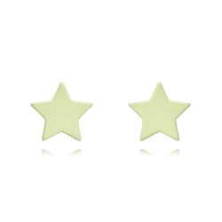 Pendientes Plata Dorada 5,5mm PEL1122DOME Estrella Enamel