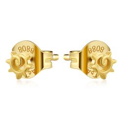 Pendientes Plata Dorada 5mm PE00741DO Sol
