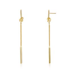 Pendientes Plata Dorada 60mm PEL0942DO Cadena