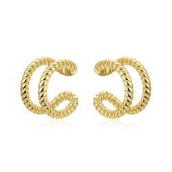 Pendientes Plata Dorada 6mm PE00737DO Earcuff