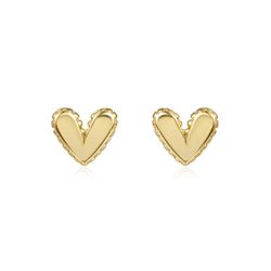 Pendientes Plata Dorada 6mm PEL1023DO Corazón