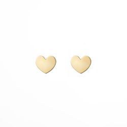Pendientes Plata Dorada 6mm PEL1227DO Corazón
