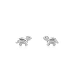 Pendientes Plata Dorada 6x4mm PEL0929DOXXXX Tortuga