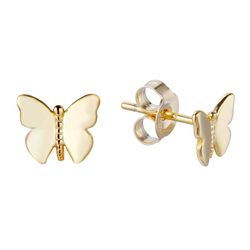 Pendientes Plata Dorada 7mm PEL0972DO Mariposa