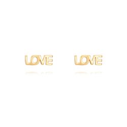 Boucles d'oreilles Argent Doré 7mm PEL1108DO Amour