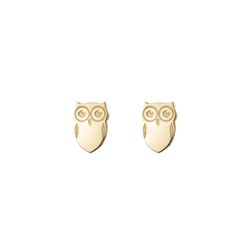 Pendientes Plata Dorada 7mm PEL1212DO Búho