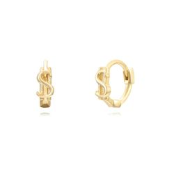 Pendientes Plata Dorada 8,5mm PEL1046DO Dollar