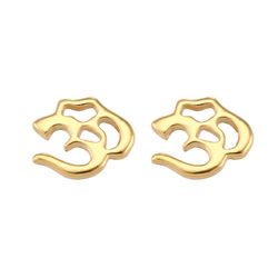 Pendientes Plata Dorada 8mm PEL1106DO Om
