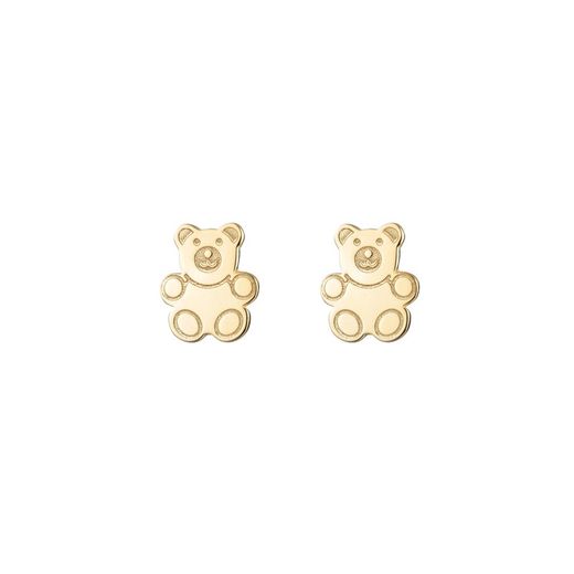 Gold Plated Silver Earrings 8mm PEL1220DO Bear